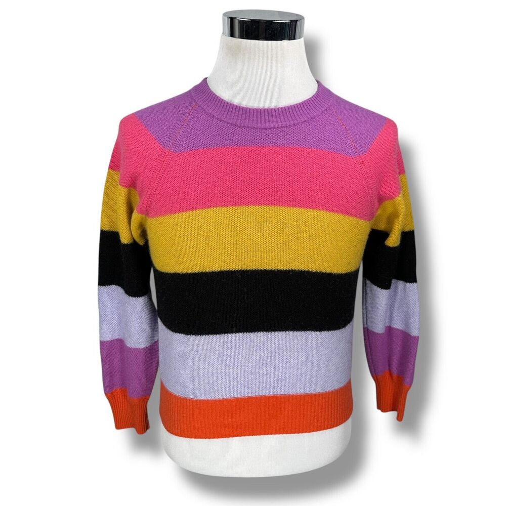 Stine Goya‎ Magdalena Stripe Sweater Women's Medium Pink Purple Yellow Pullover